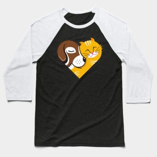 Cats and Dogs can be best friends! Baseball T-Shirt